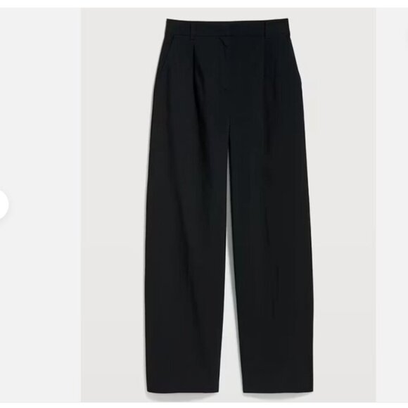 Old Navy Extra High-Waisted Poplin Super Wide-Leg Taylor Pants Black 14 $50 NWT - Picture 7 of 13